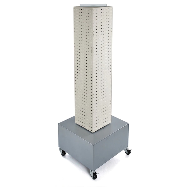 Four-Sided Pegboard Floor Revolving Display Panel Size: 8"W x 40"H